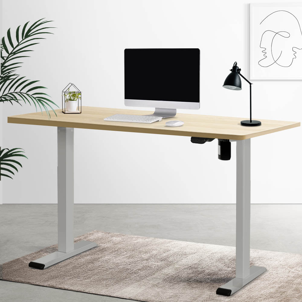 Artiss Electric Standing Desk Grey &amp; Oak