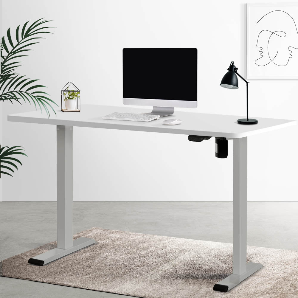 Artiss Electric Standing Desk Grey &amp; White 140CM