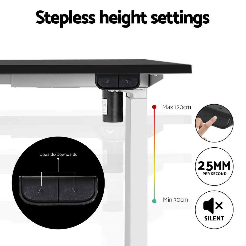 Artiss Standing Desk Motorised Frame Only White