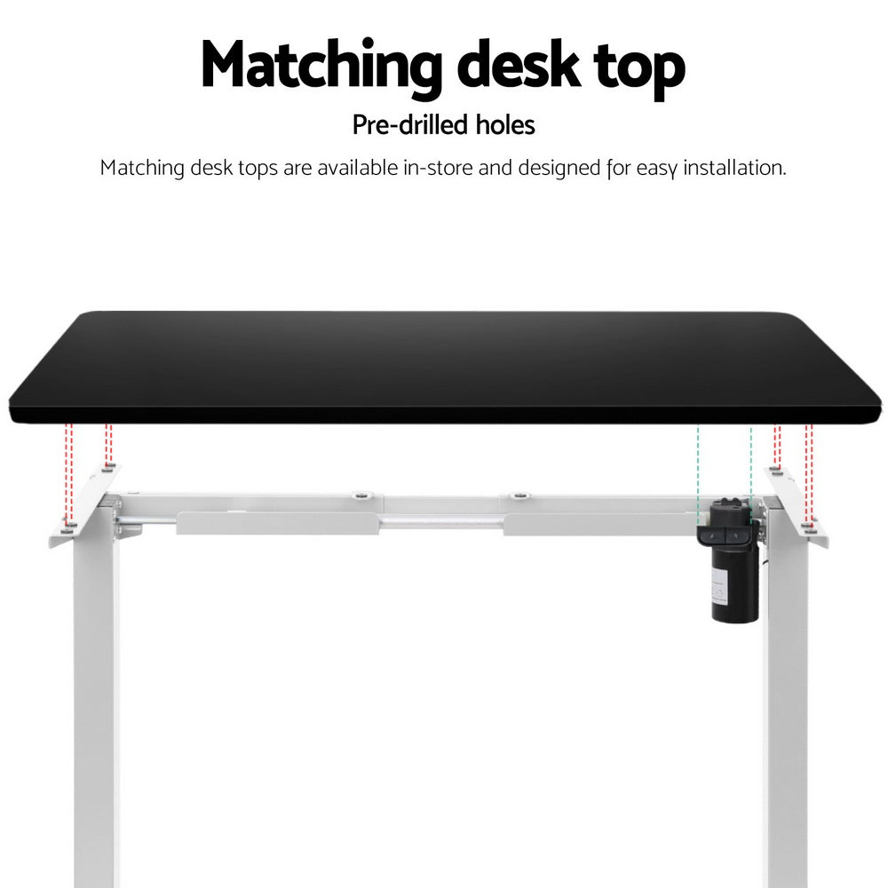 Artiss Standing Desk Motorised Frame Only White