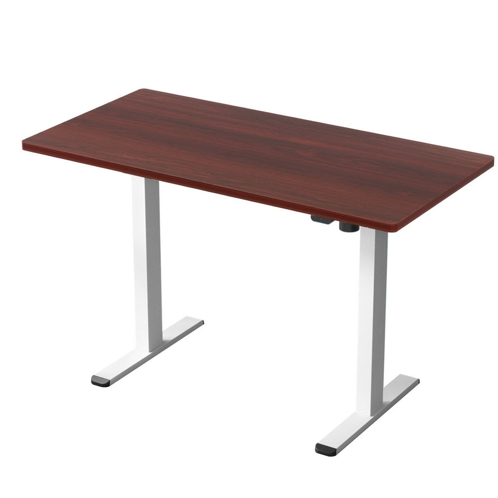 Artiss Electric Standing Desk White &amp; Walnut