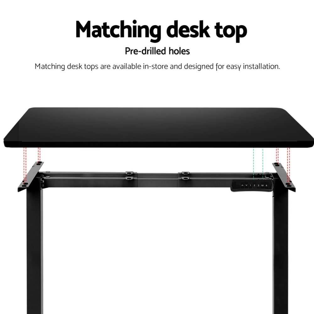 Artiss Standing Desk Motorised Frame Only Black