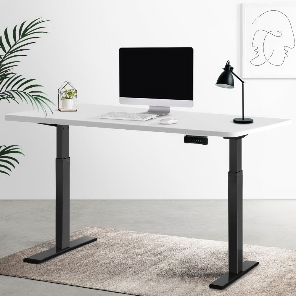 Artiss Sit Stand Desk Motorised Black &amp; White