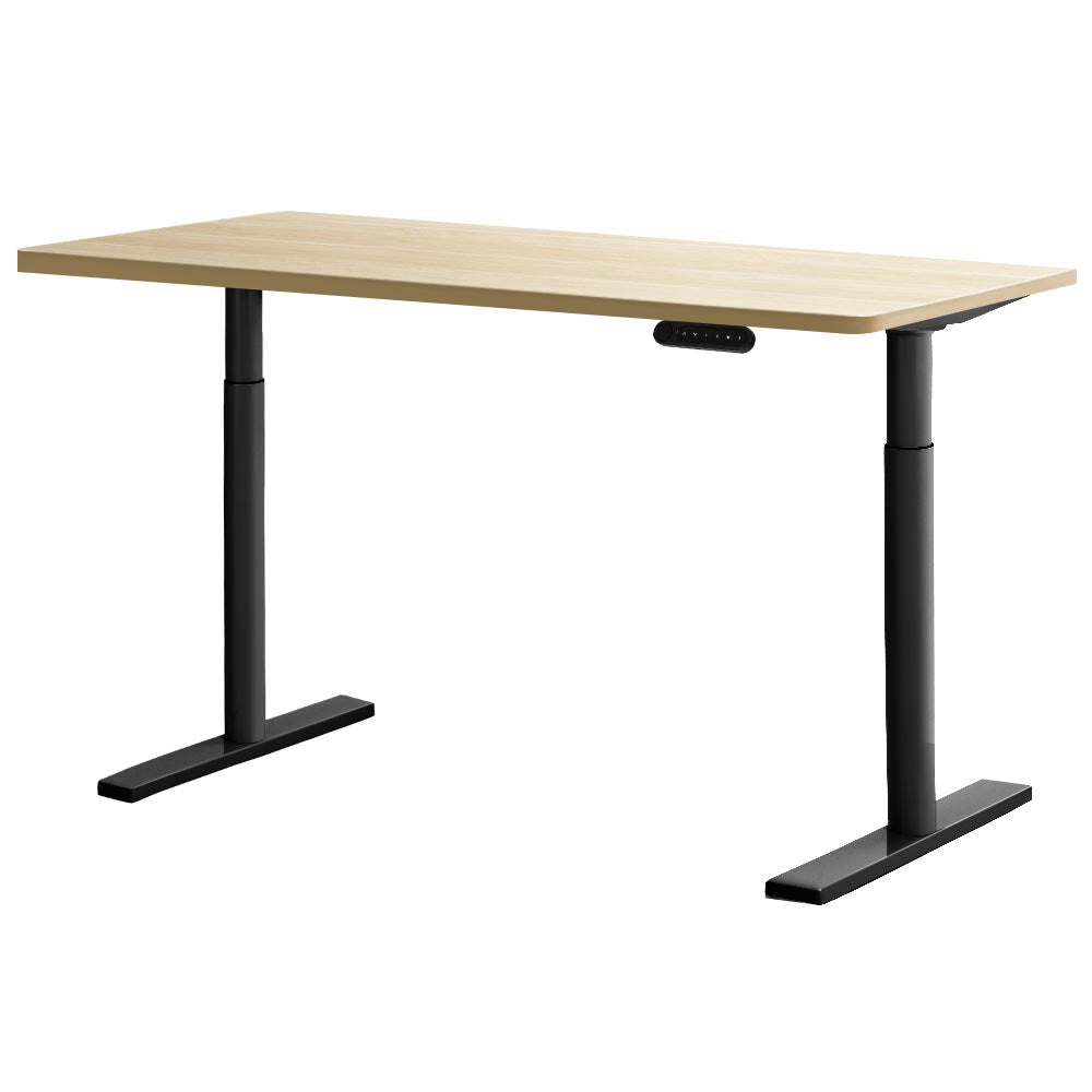 Artiss Standing Desk Black &amp; Oak 140cm