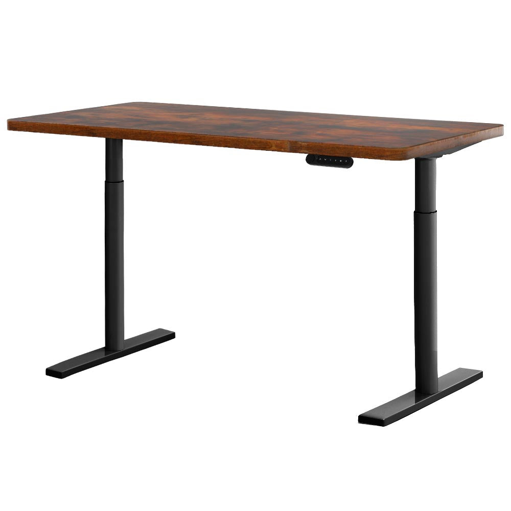 Artiss Standing Desk Black &amp; Brown 140CM