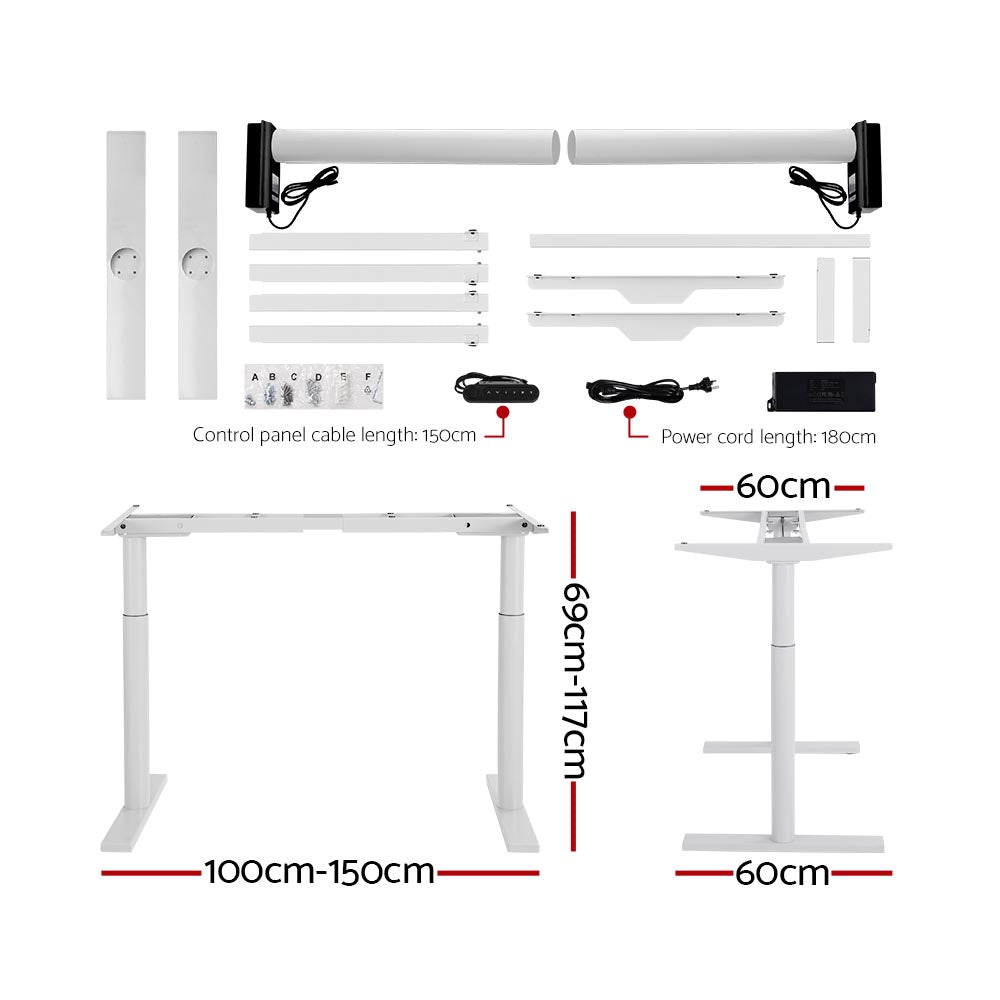 Artiss Standing Desk White &amp; Black