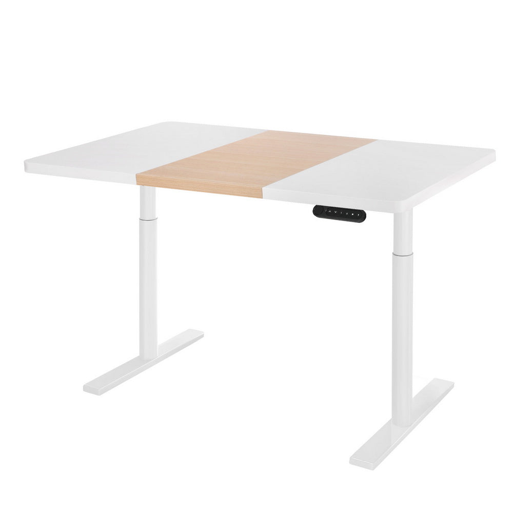 Artiss Standing Desk Motorised Pine 120CM - White