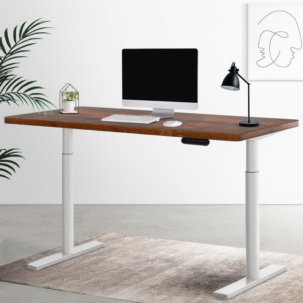 Artiss Standing Desk White &amp; Brown