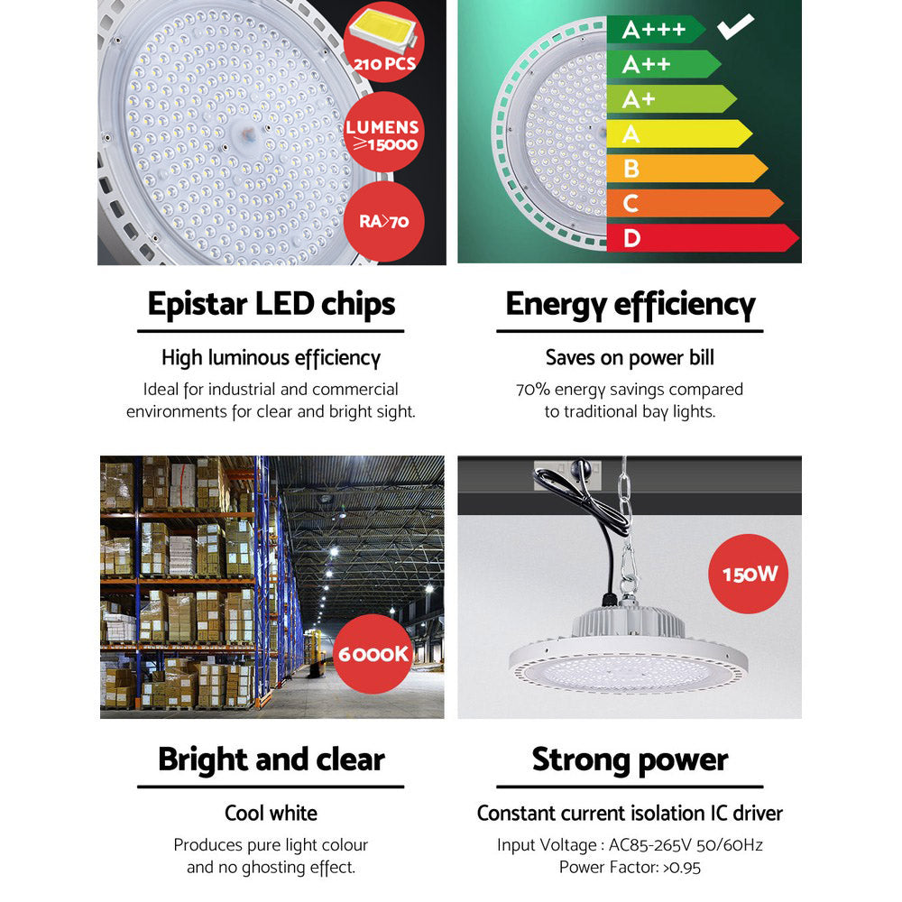 Leier 150W LED High Bay Lights - White