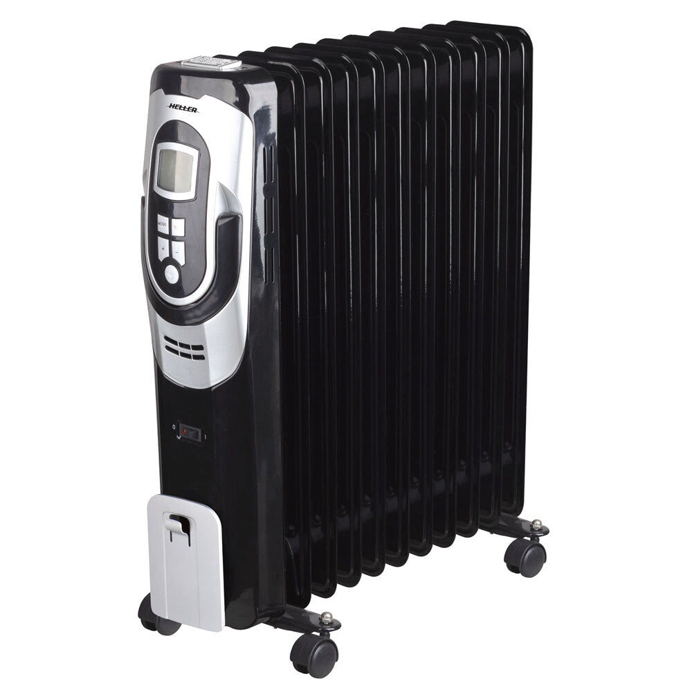 Heller 2400W LCD Display 11 Fin Column Heater w/WiFi - Black