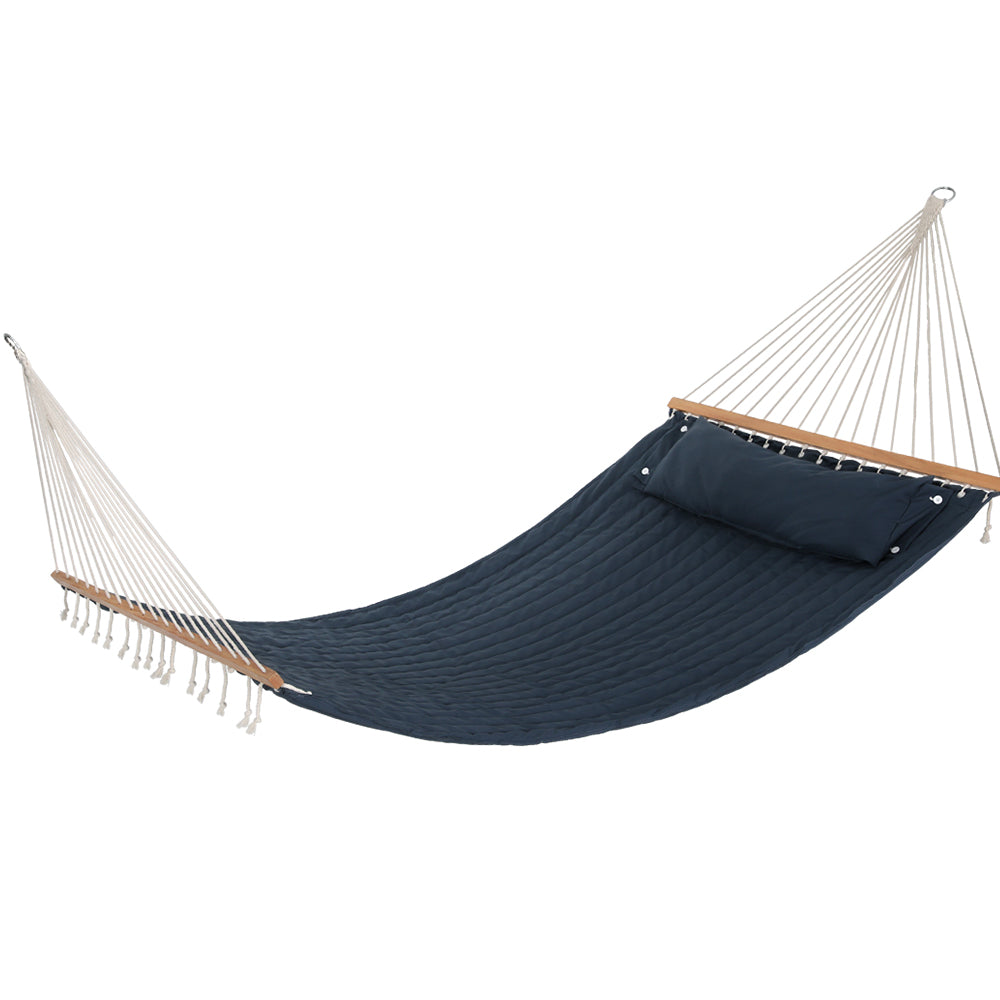 Gardeon Hammock Bed Outdoor Portable Hanging Chair 2 Person Blue