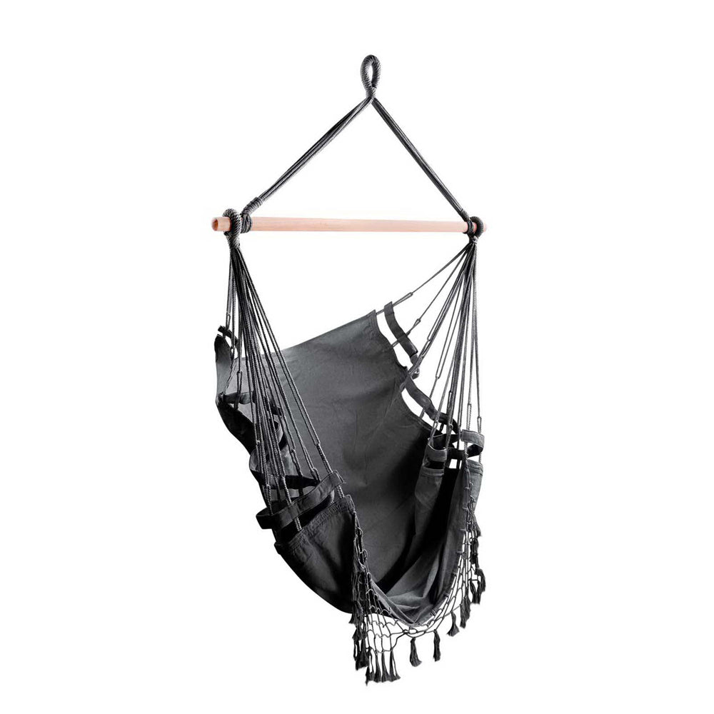 Gardeon Grey Outdoor Tassel Hammock Chair