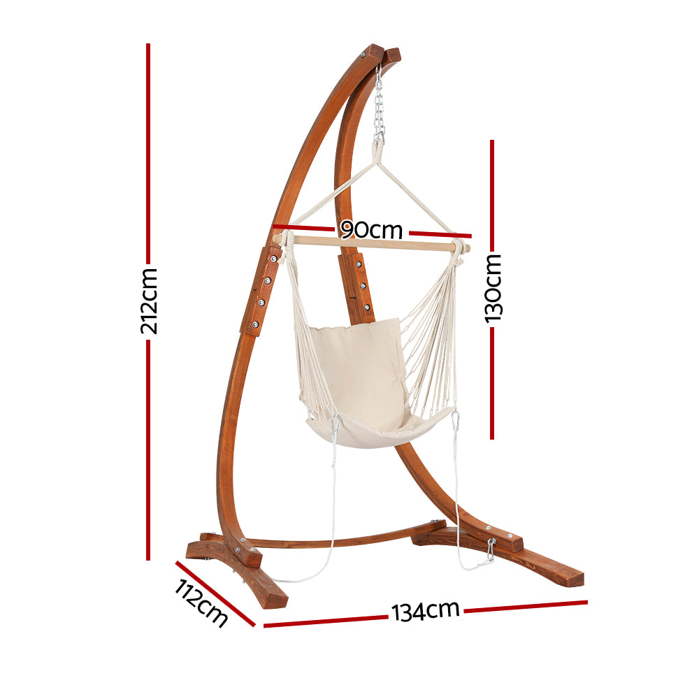 Gardeon Wooden Timber Hammock Chair