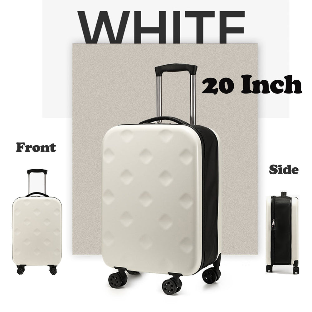Viviendo 20&#39;&#39; Collapsible Suitcase, Foldable Space Saving Luggage - White