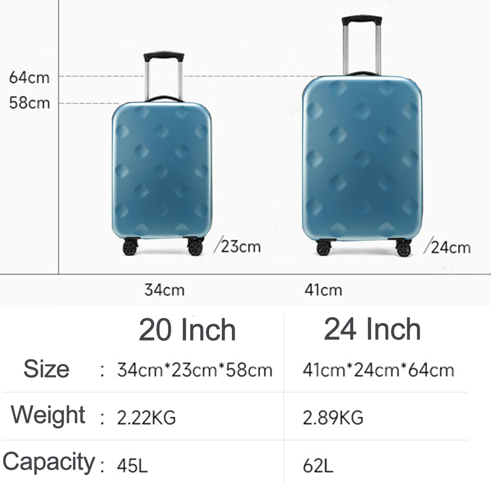 Viviendo 20&#39;&#39; Collapsible Suitcase, Foldable Space Saving Luggage - Blue