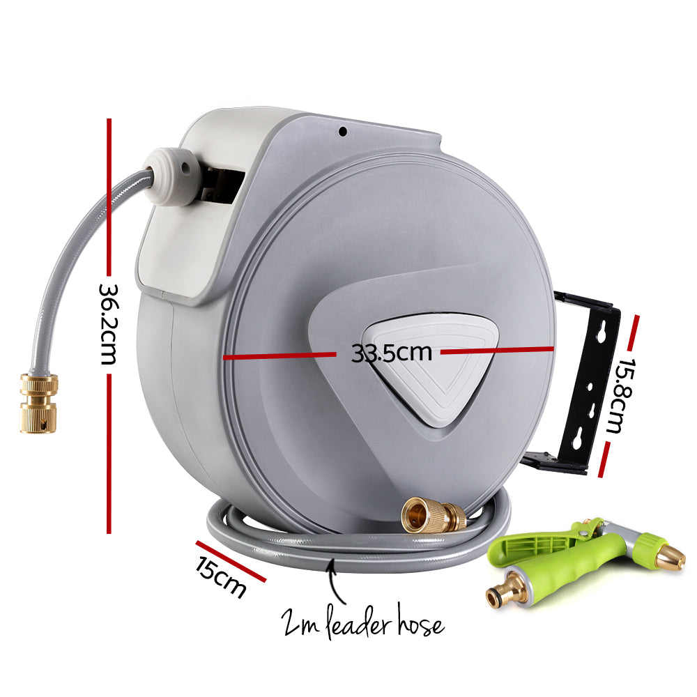 Retractable 20M Water Hose Reel Spray Gun