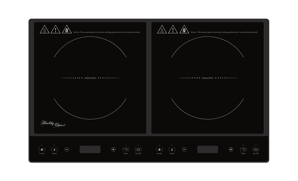 Healthy Choice Double Induction Cooker w/ 2 Plates, 240C, 1000- 1400W