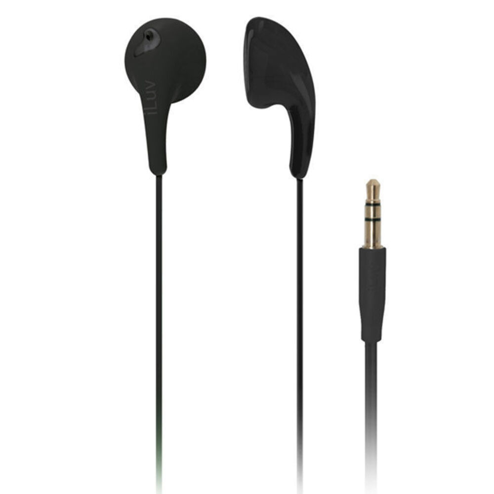 iLuv Black Bubble Gum 2 Earphones 2 Pack