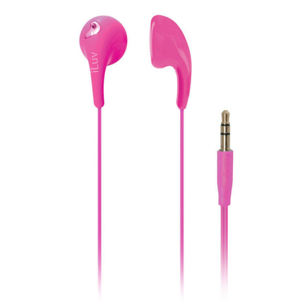 iLuv Pink Bubble Gum 2 Earphones 2 Pack