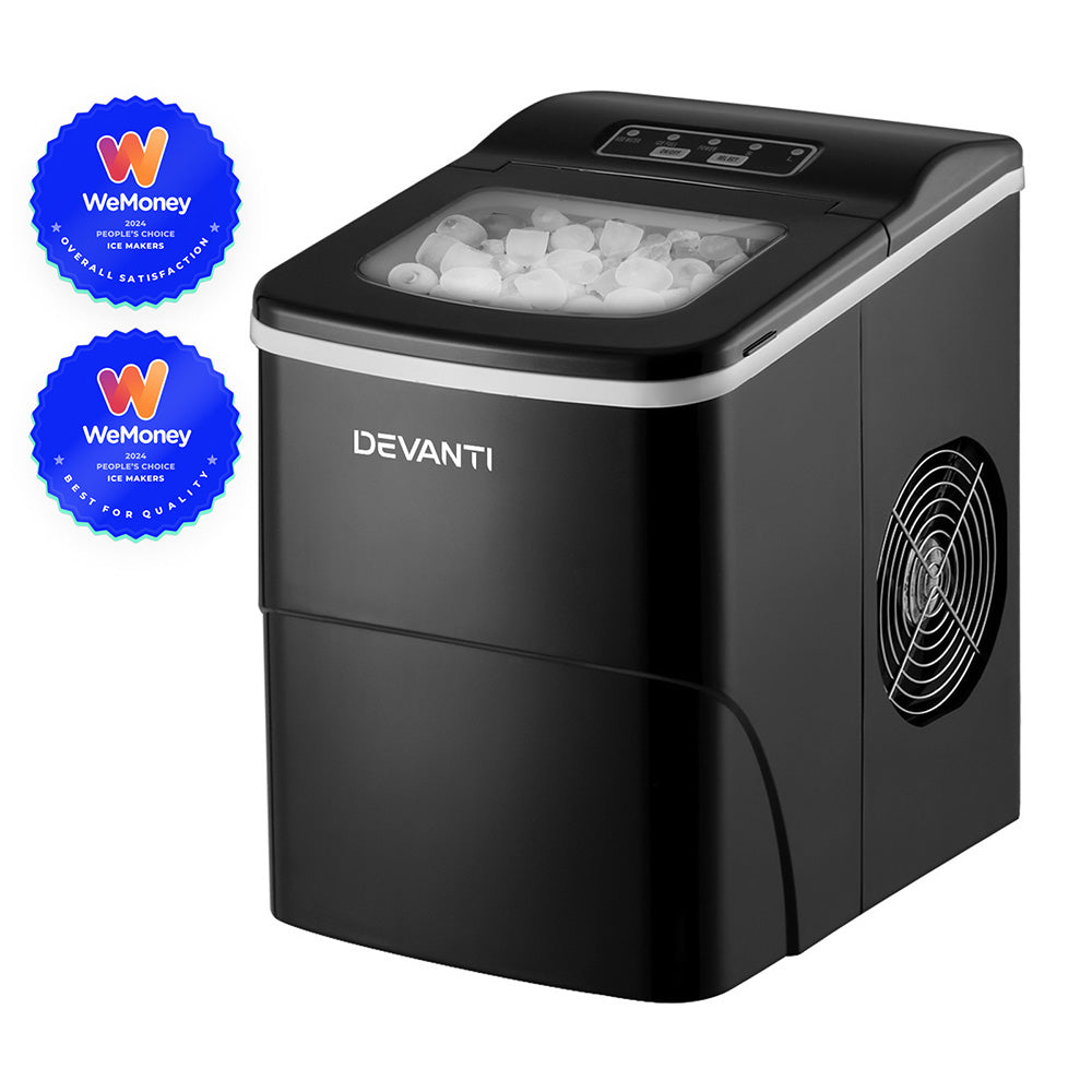 Devanti 2L Portable Ice Maker Black