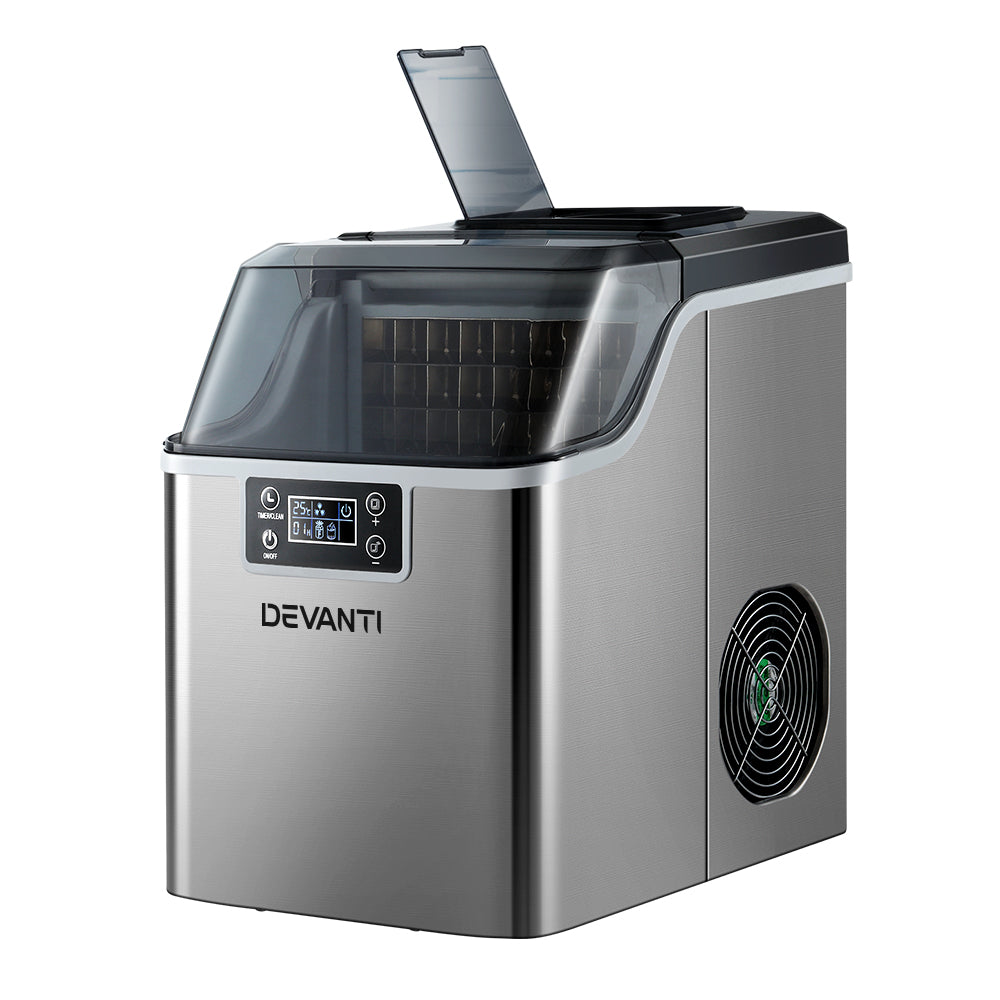 Devanti 3.2L Portable Ice Maker Silver