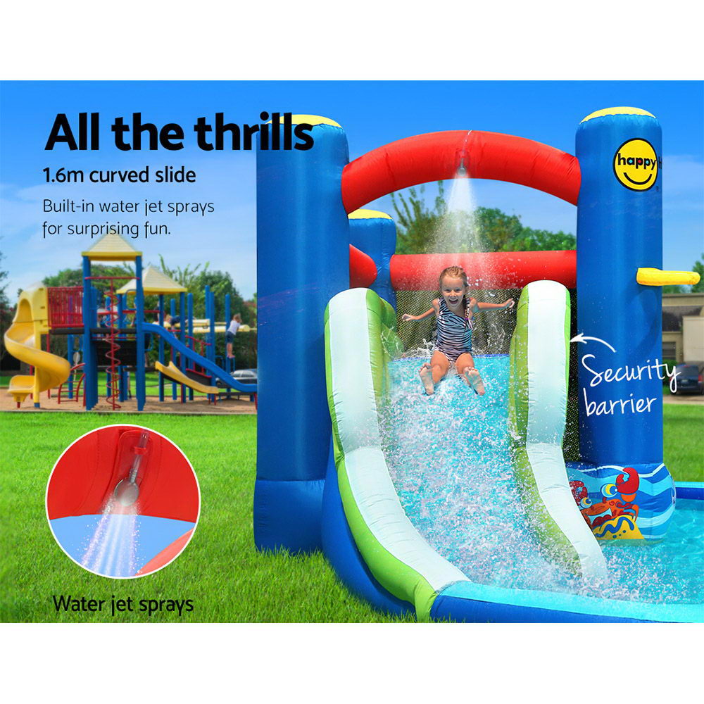 Happy Hop Inflatable Water Slide Jumping Trampoline