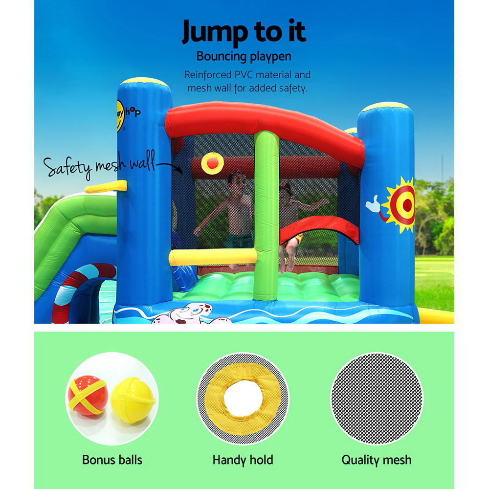 Happy Hop Inflatable Water Slide Jumping Trampoline