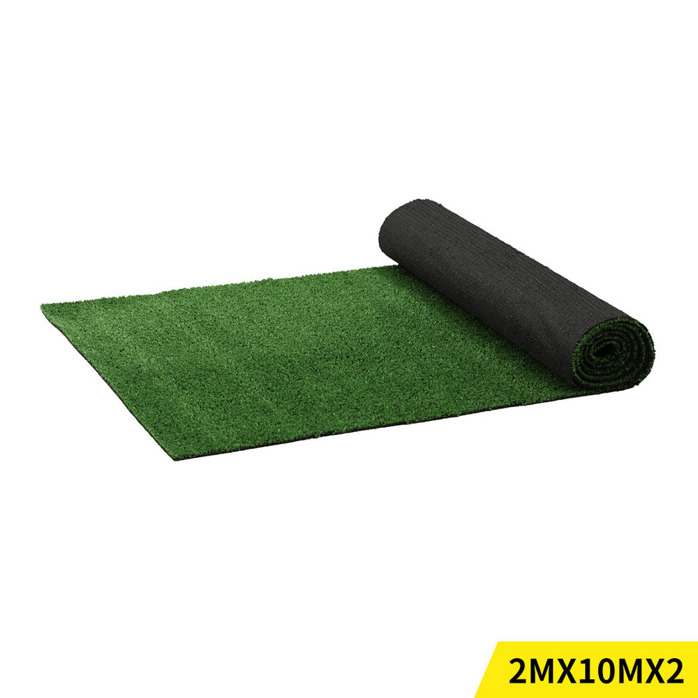 Marlow Artificial Grass Synthetic Turf Fake Plastic Plant 17mm 40SQM Lawn 2x10m
