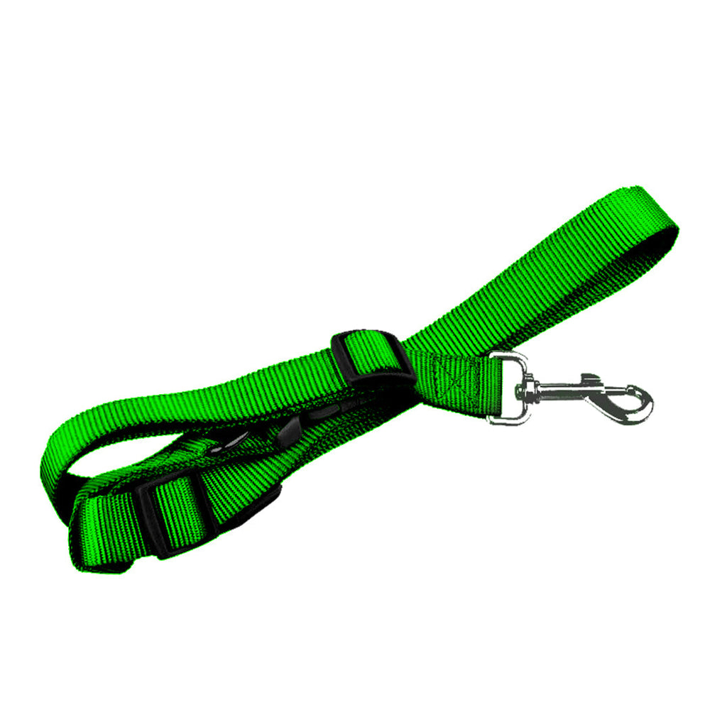 Adjustable Dog Hands Free Leash Waist Belt  Jogging Walking Running Green