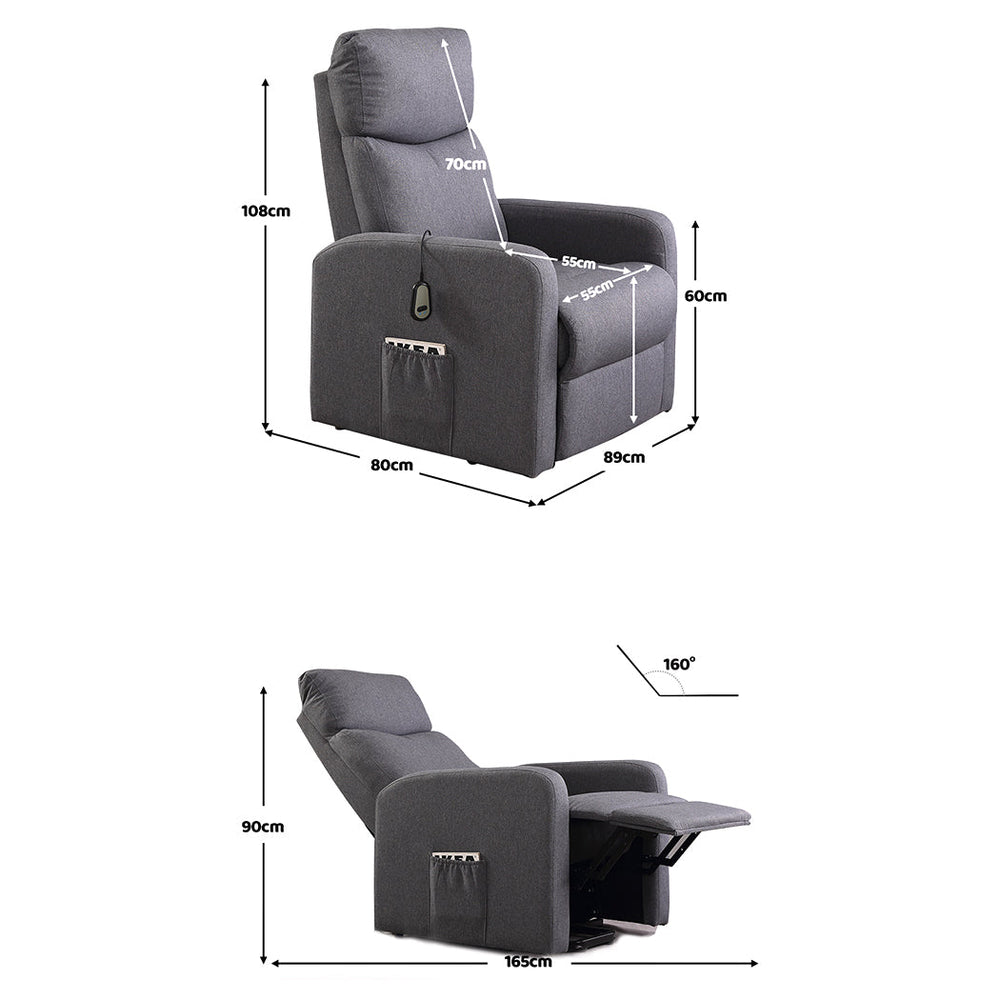 Levede Electric Massage Chair Reclining Motor Lift Armchair Heated Lounge