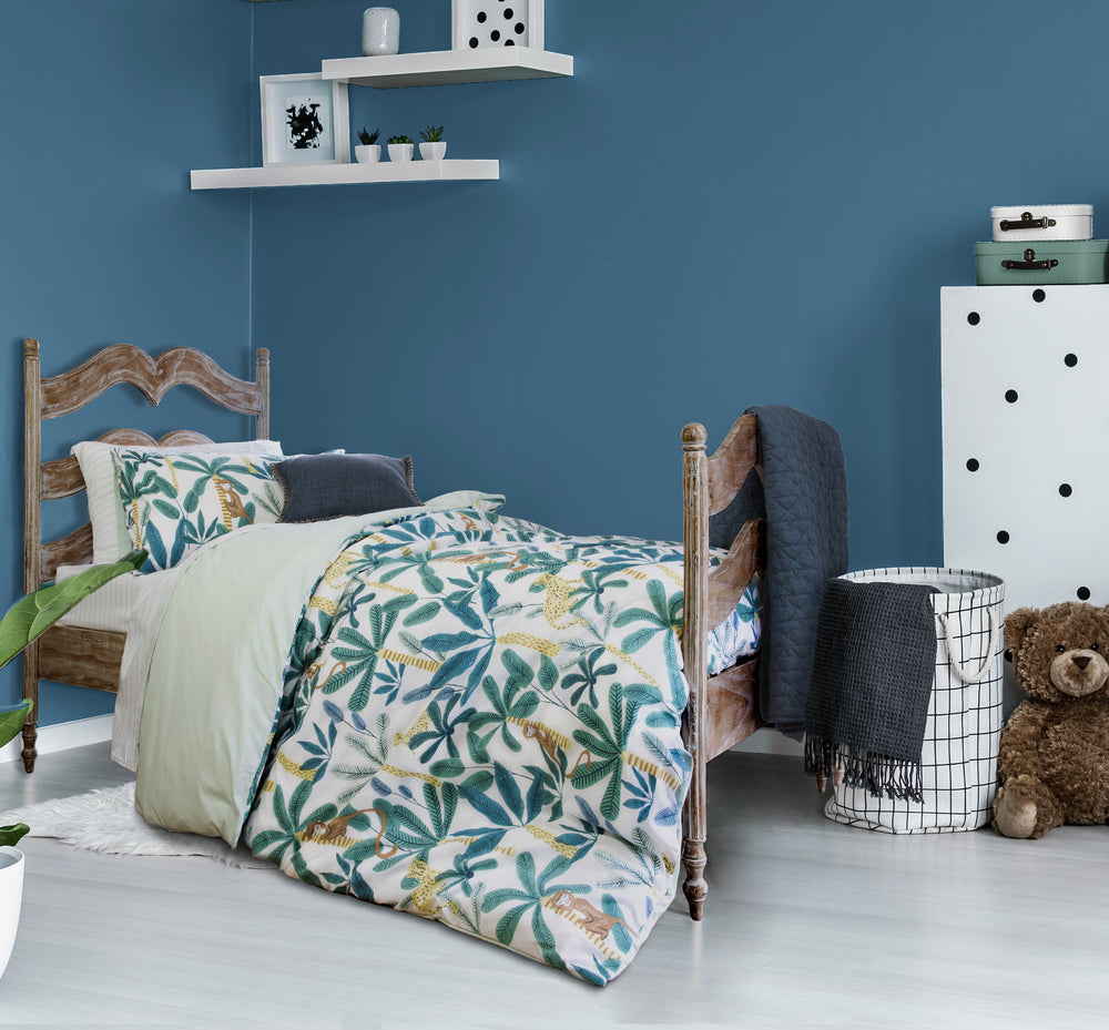 Wild Quilt Cover Set Chambray Single