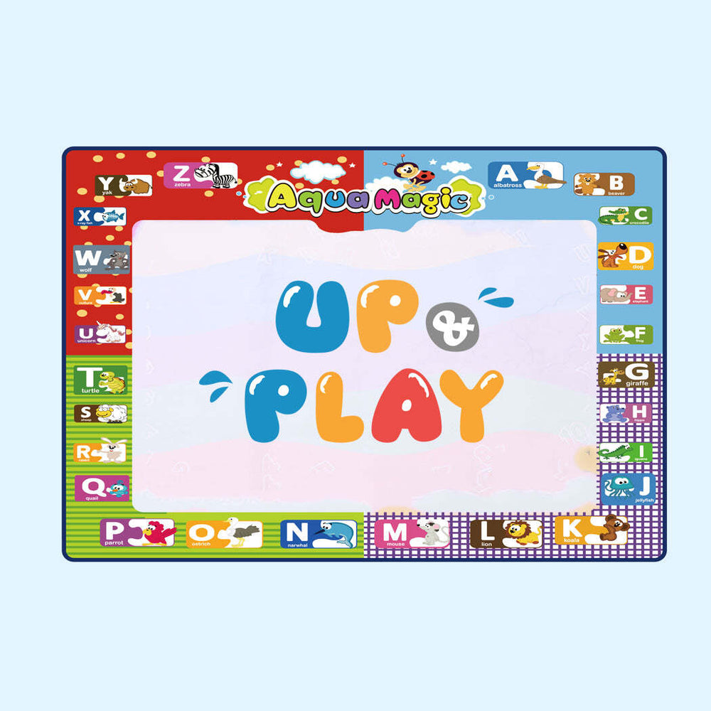 UPnPlay Kids 27 Piece Activity Play Mat with Drawing Board Magic Pen &amp; Bonus Accessories - BEACH