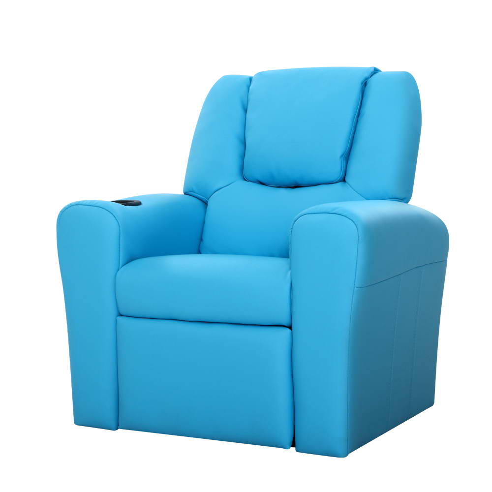 Keezi Luxury Kids Recliner Armchair Blue