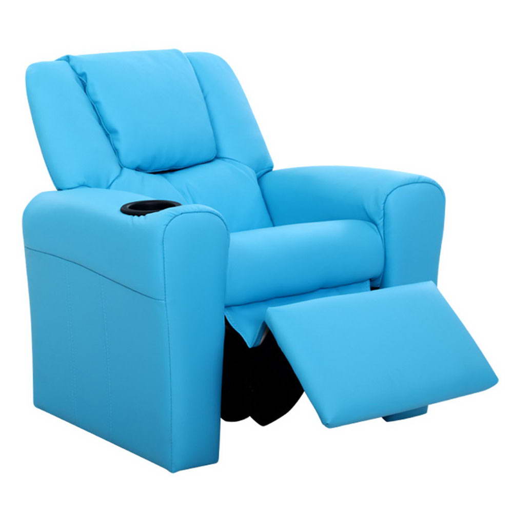 Keezi Luxury Kids Recliner Armchair Blue
