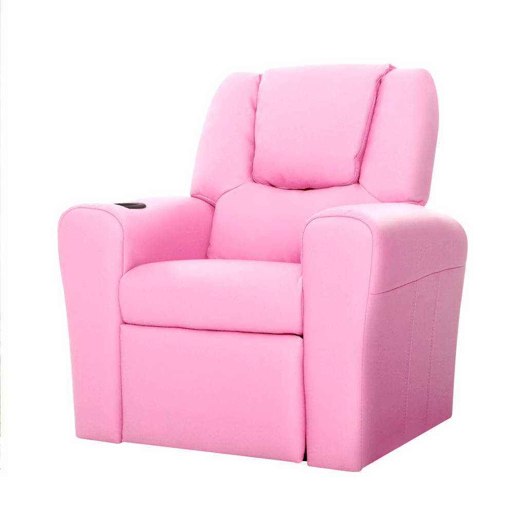 Keezi Luxury Kids Recliner Armchair Pink