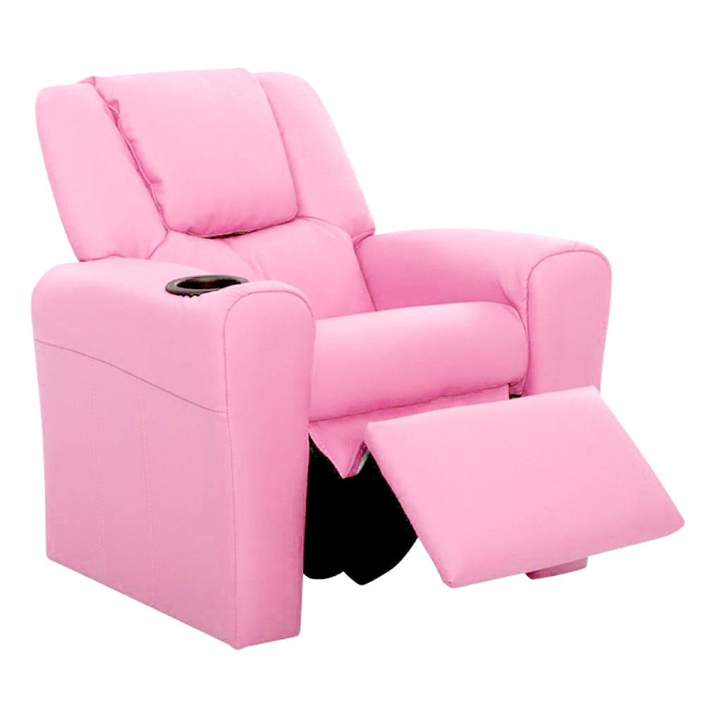 Keezi Luxury Kids Recliner Armchair Pink