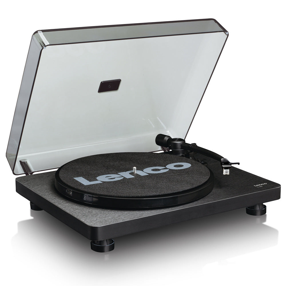 Lenco L-30 Turntable Record Player w/ USB/PC Encoding - Black