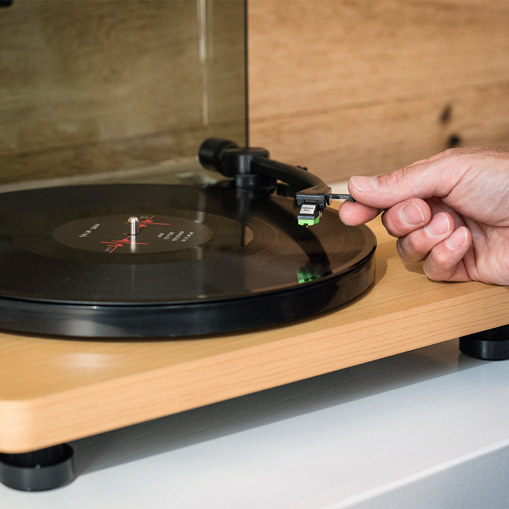 Lenco L-30 Turntable Record Player w/ USB/PC Encoding - Wood