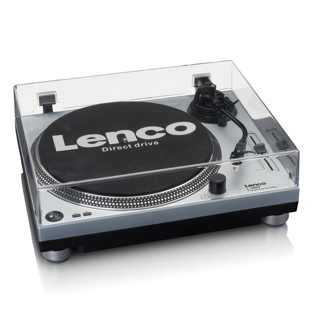 Lenco 43cm Professional Direct-Drive Turntable Metallic Blue