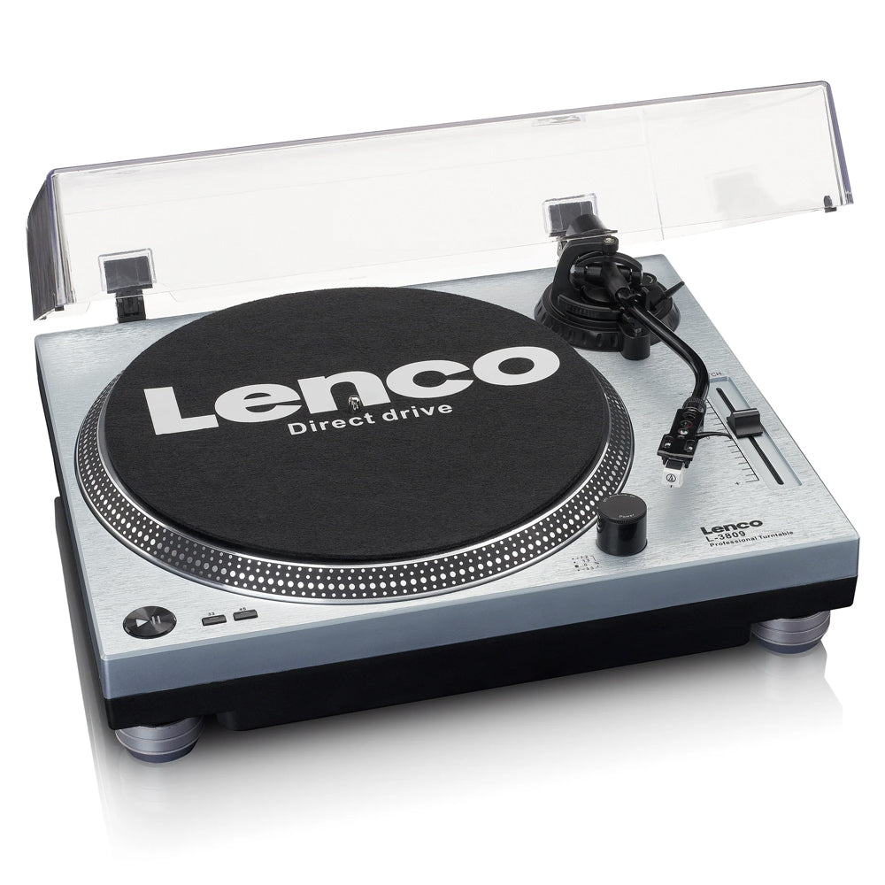 Lenco 43cm Professional Direct-Drive Turntable Metallic Blue