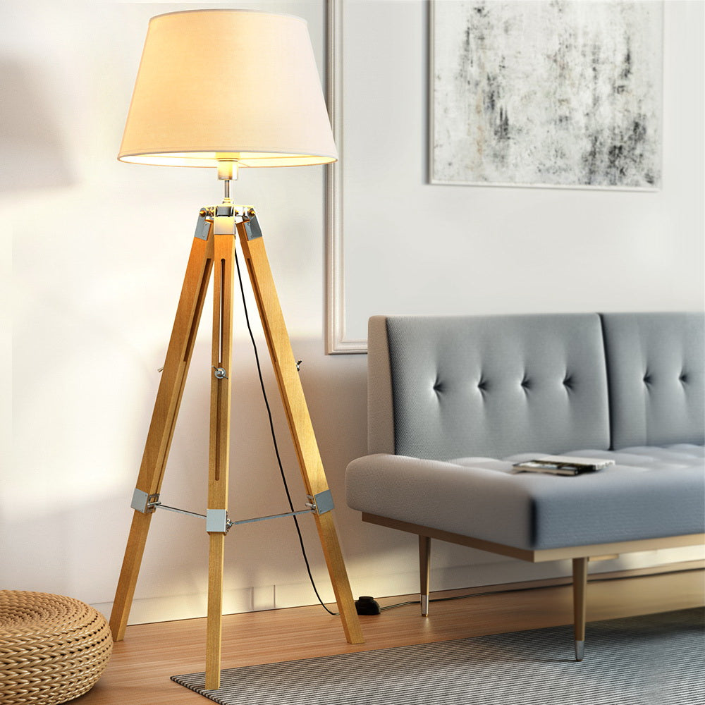 Artiss Floor Lamp Shelf Modern LED Storage Tripod White