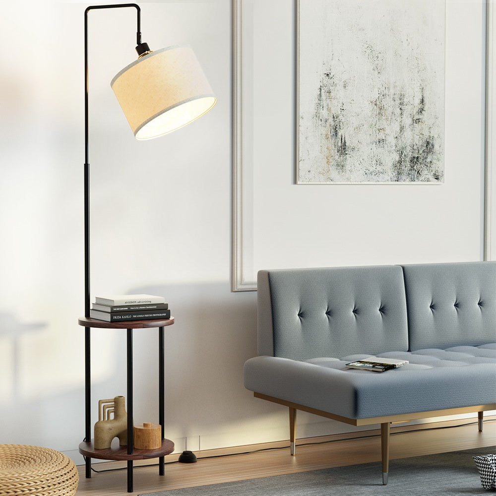 Artiss Floor Lamp Shelf Modern LED Storage Shelves