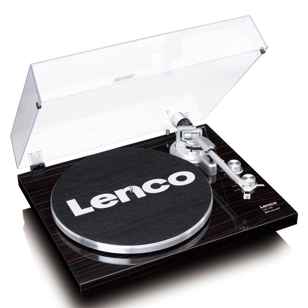 Lenco 42cm Aluminium Bluetooth Vinyl Record Turntable Walnut