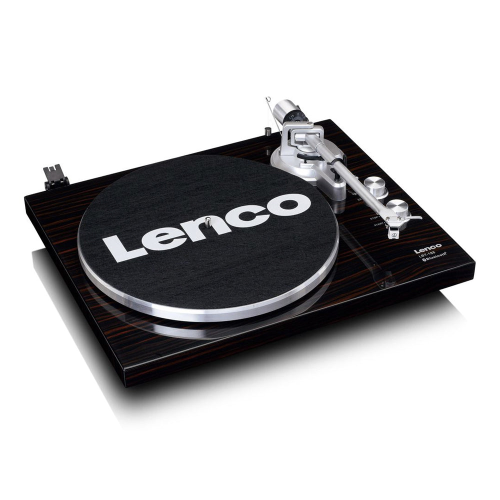 Lenco 42cm Aluminium Bluetooth Vinyl Record Turntable Walnut