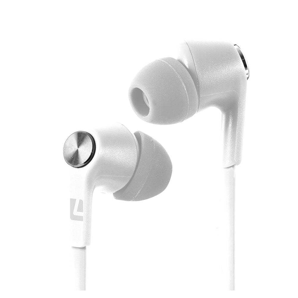 Liquid Ears In-Ear Earphones for Music &amp; Calls w/Music Control - White