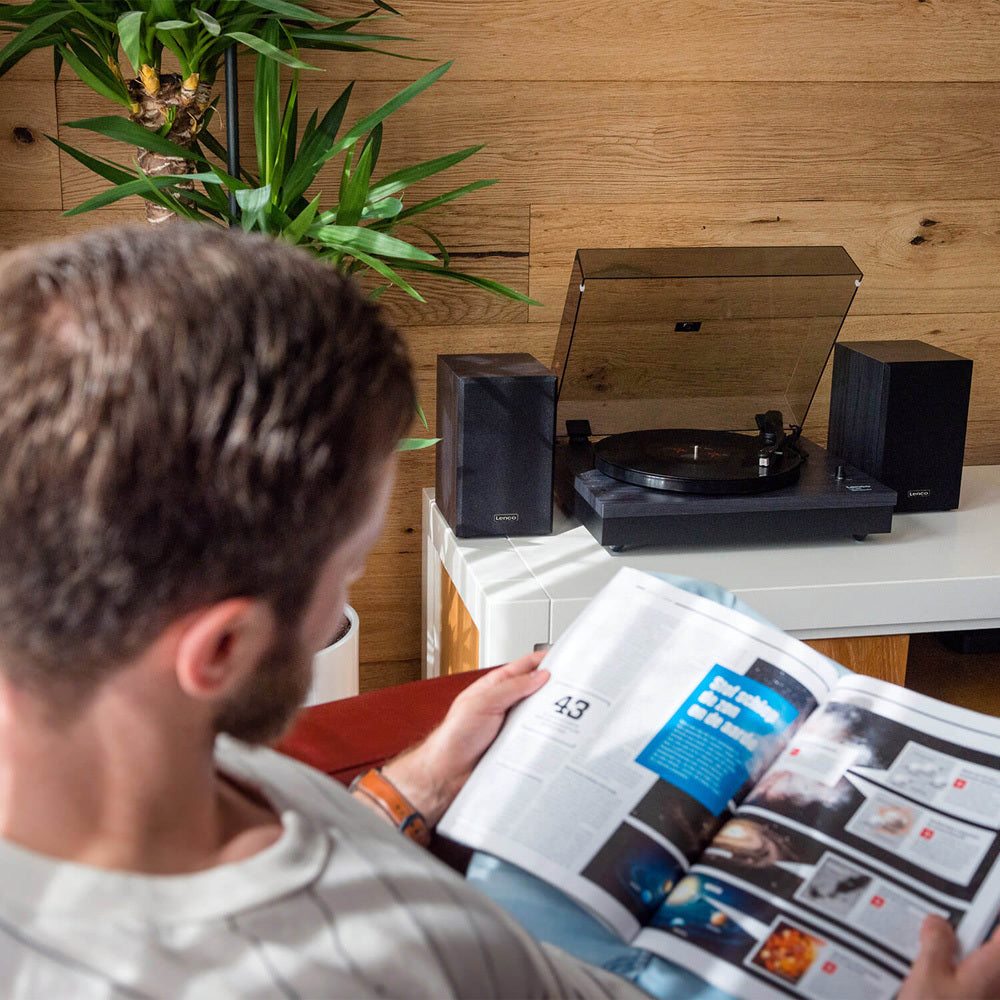 Lenco LS-300 Bluetooth Turntable w/ 2x Speakers - Black