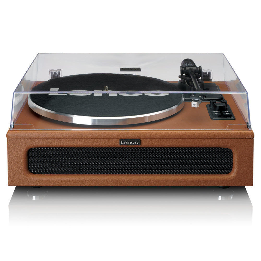 Lenco Turntable Player w/ 4x Built-In Speakers - Brown