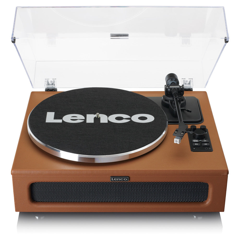 Lenco Turntable Player w/ 4x Built-In Speakers - Brown