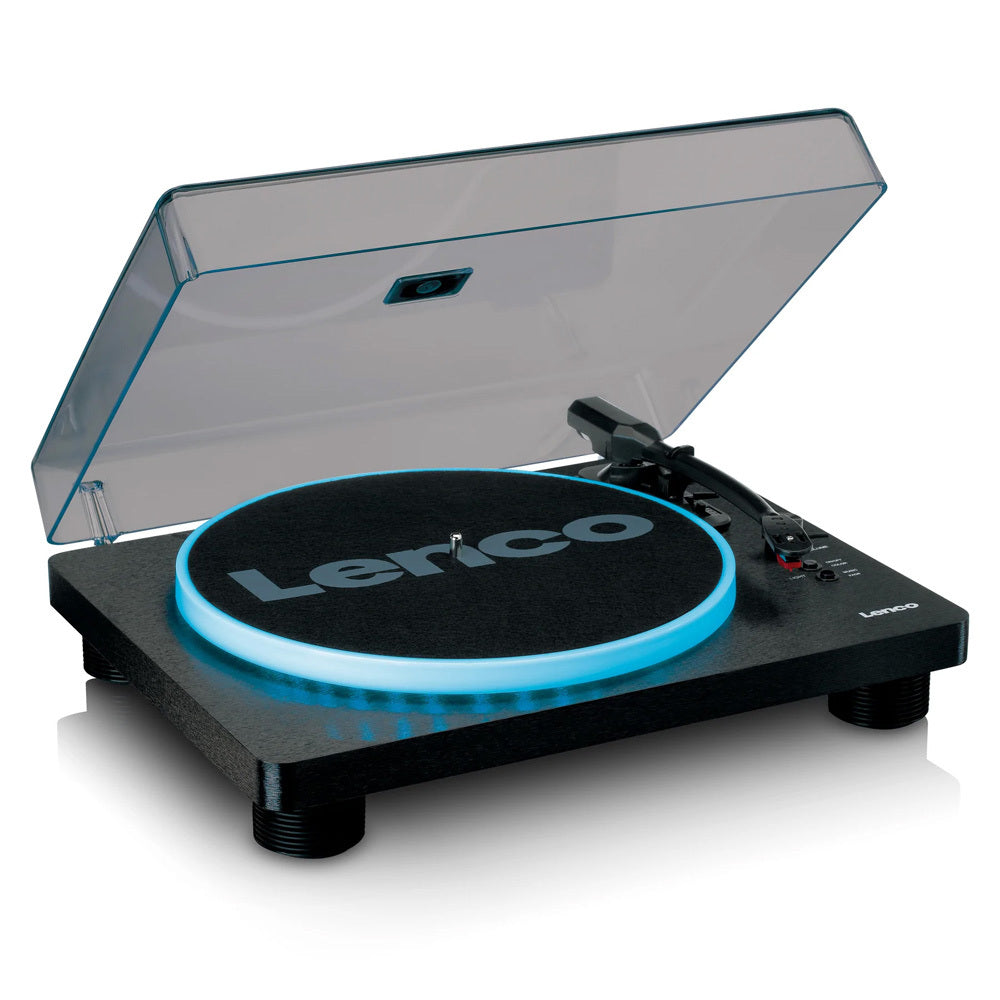 Lenco Turntable w/ LED Lights/Built-in Speakers - Black