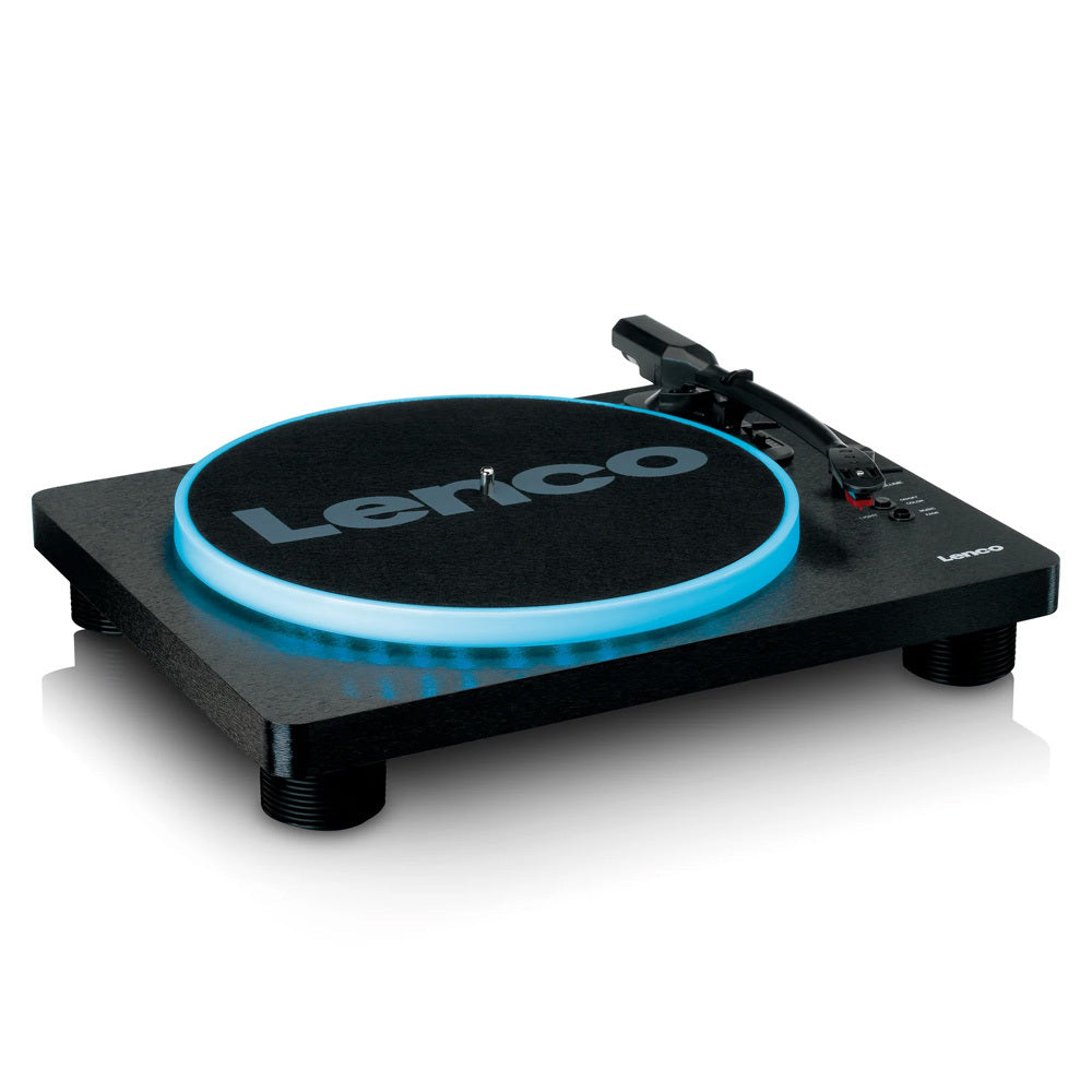 Lenco Turntable w/ LED Lights/Built-in Speakers - Black